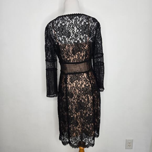 Vintage Y2K Nanette Lepore Whimsigoth Lace Dress Black Fairy Grunge Women 4 - Picture 4 of 13